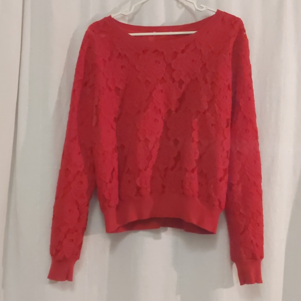 red lace top